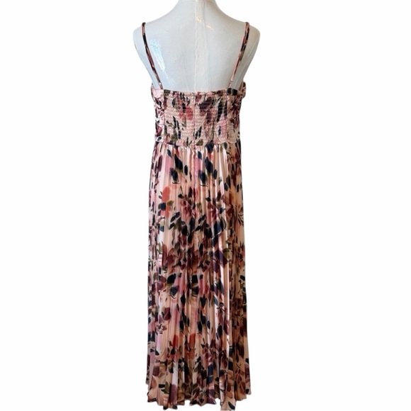 Lost + Wander Thea Pleated Multicolor Spaghetti Strap Floral Dress Size M - Picture 2 of 12